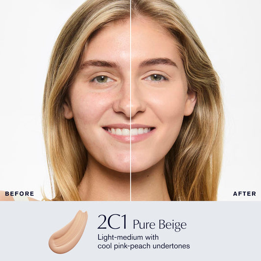 Estée Lauder pump dispensing foundation for controlled, mess-free application