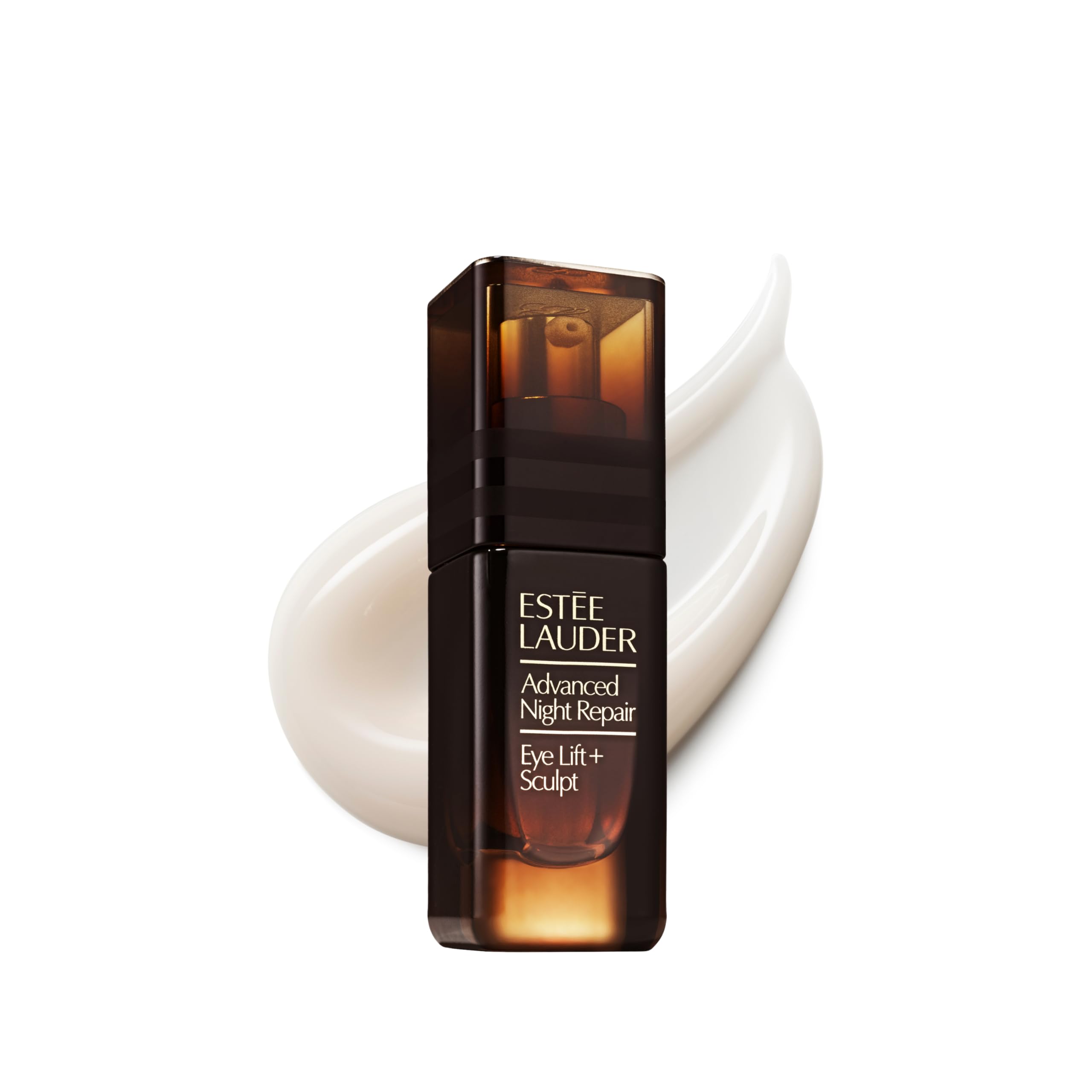 Estée Lauder jar front view shows packaging and elegant design, conveys premium quality