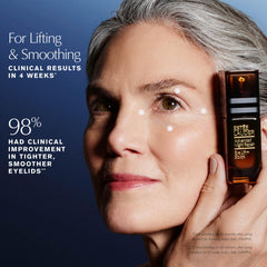 Estée Lauder jar held in hand to show 0.5 fl oz scale and travel-friendly size benefits