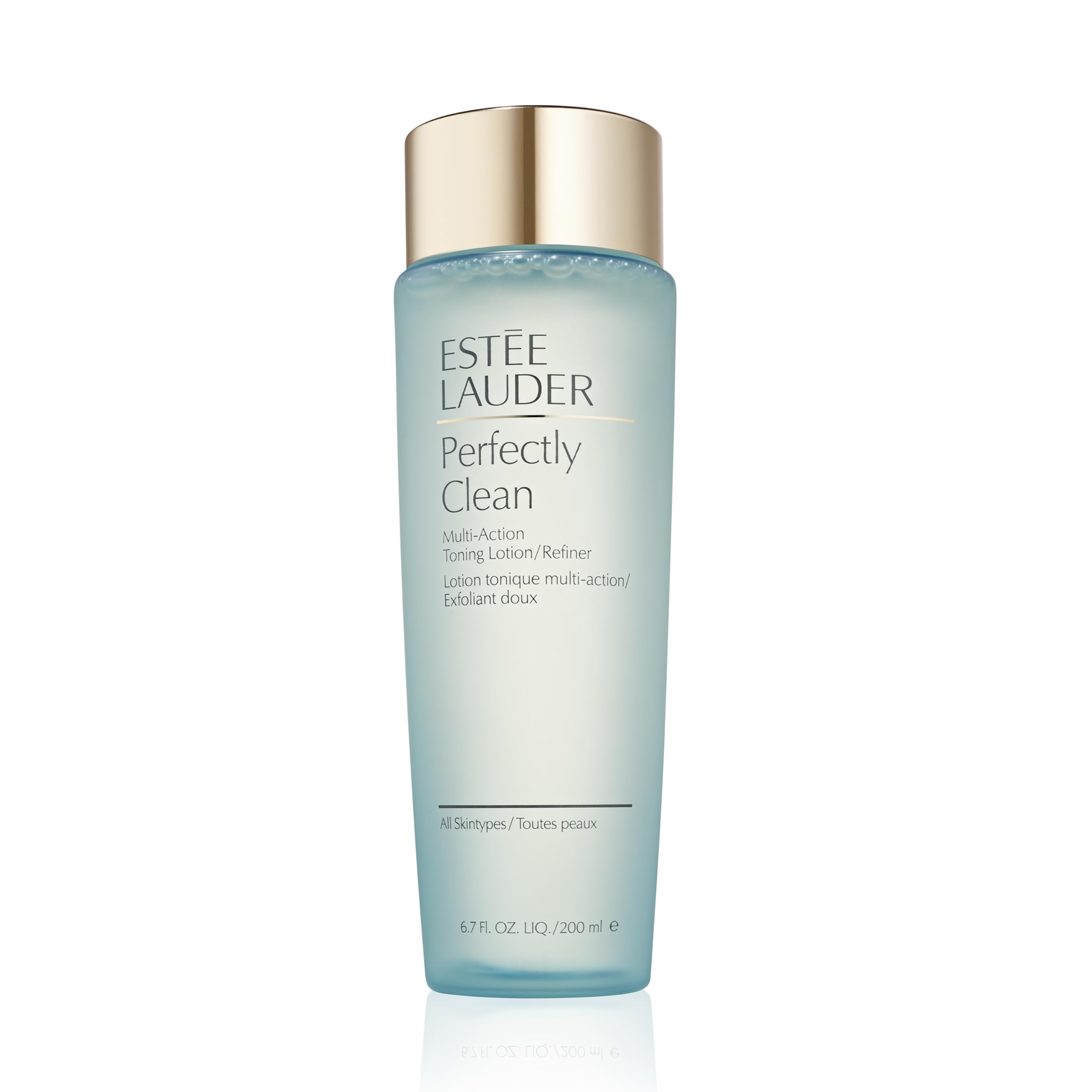 Estée Lauder front bottle shot showing elegant packaging and size benefit