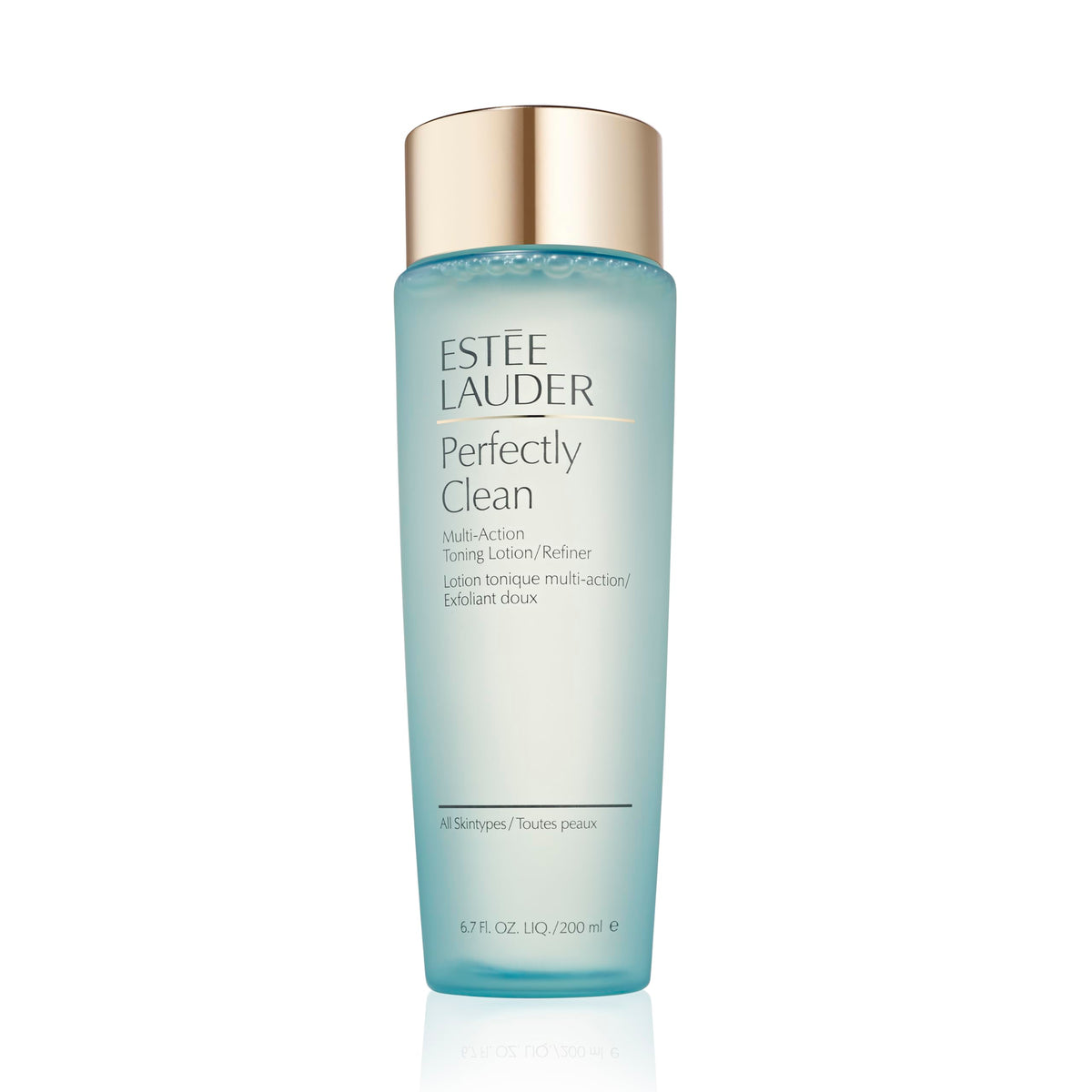Estée Lauder front bottle shot showing elegant packaging and size benefit