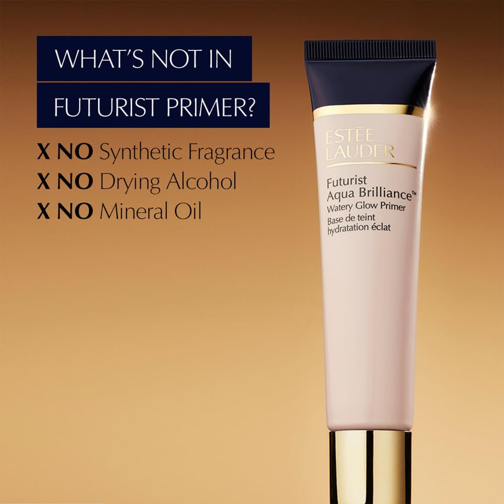 Estée Lauder application before and after smoothing skin for better makeup wear