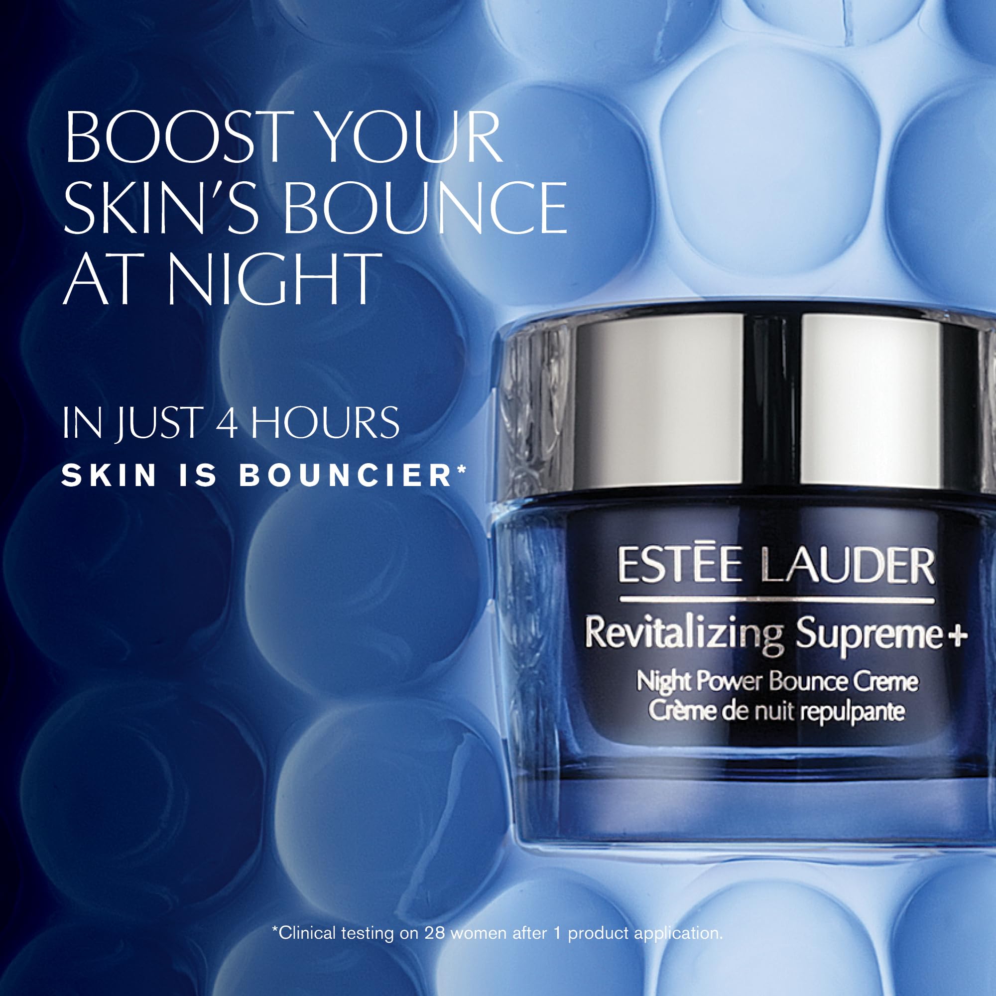 Estée Lauder ingredient collage showing peptides and botanical benefits