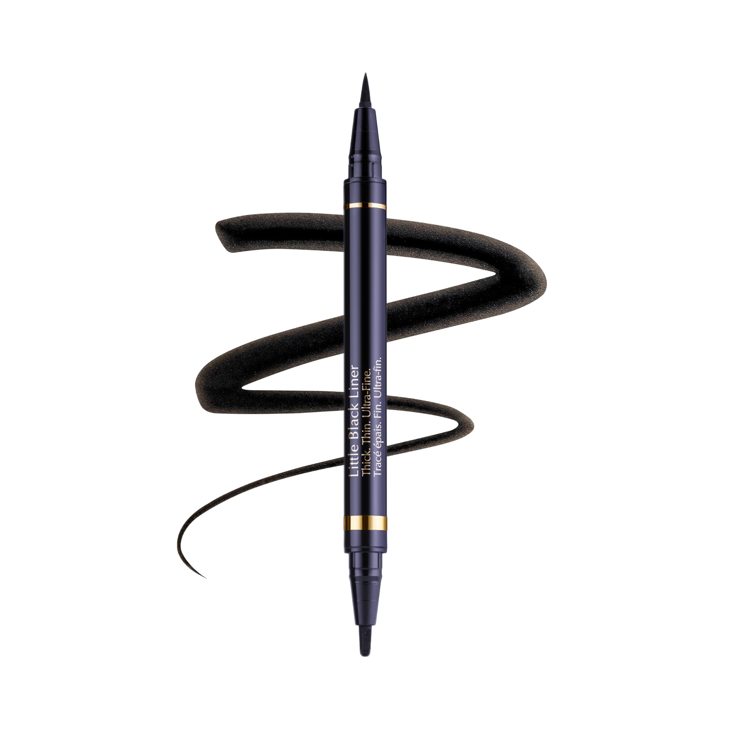 Estée Lauder liner front view showing dual-ended design and compact benefit