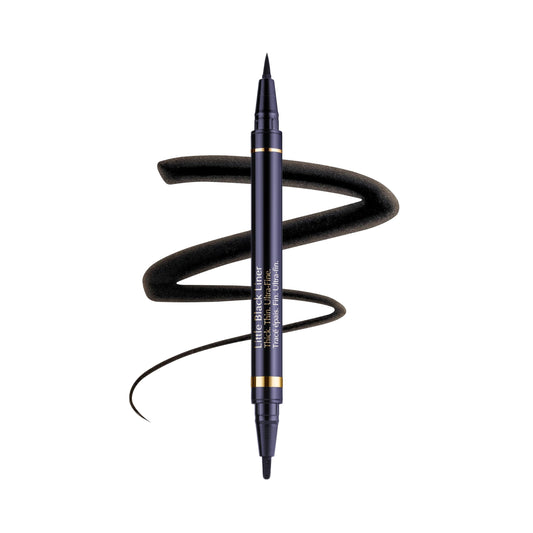 Estée Lauder liner front view showing dual-ended design and compact benefit