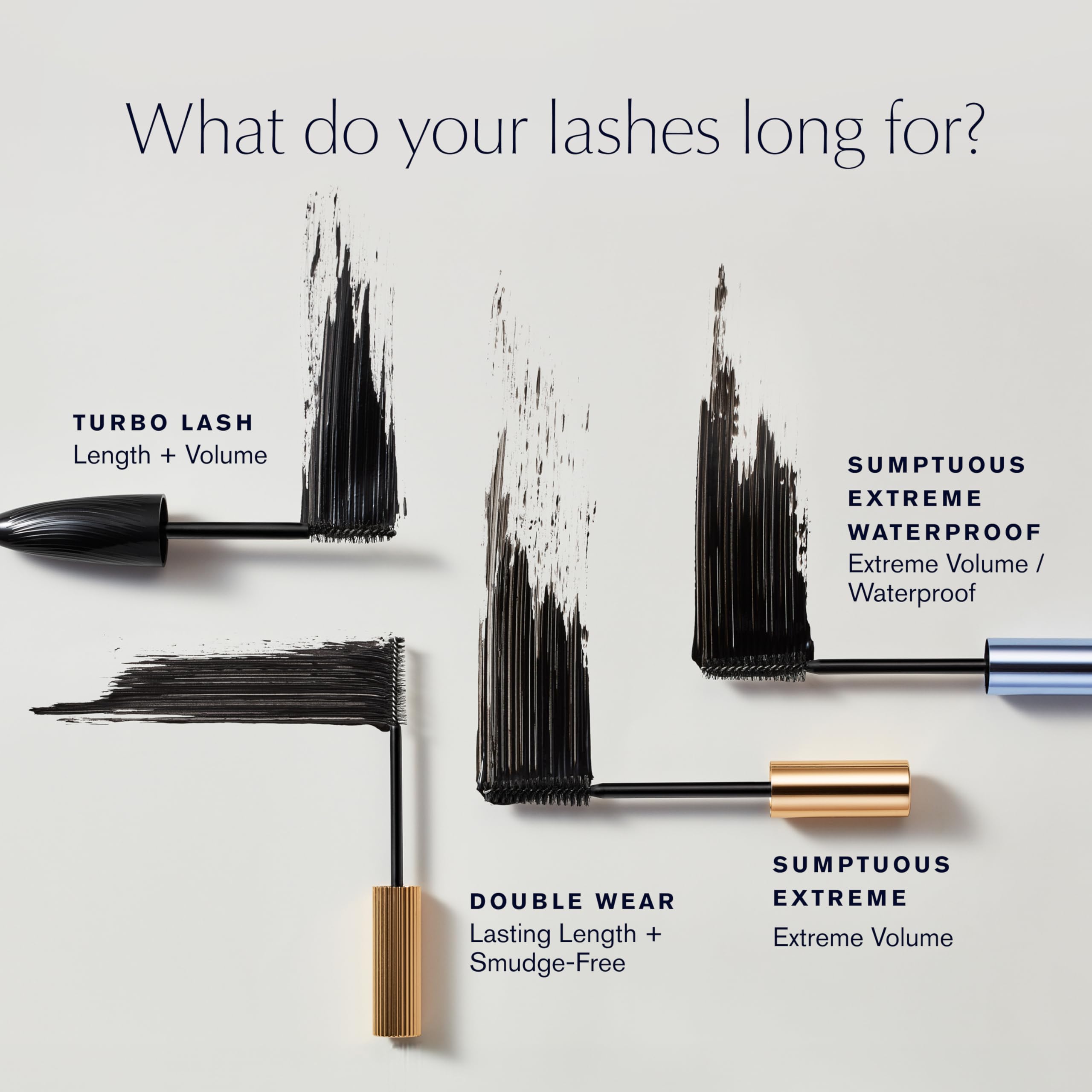 Estée Lauder mascara tube beside ruler showing 0.22 fl oz compact size