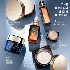 Estée Lauder product in nighttime routine setting demonstrating rejuvenation benefit