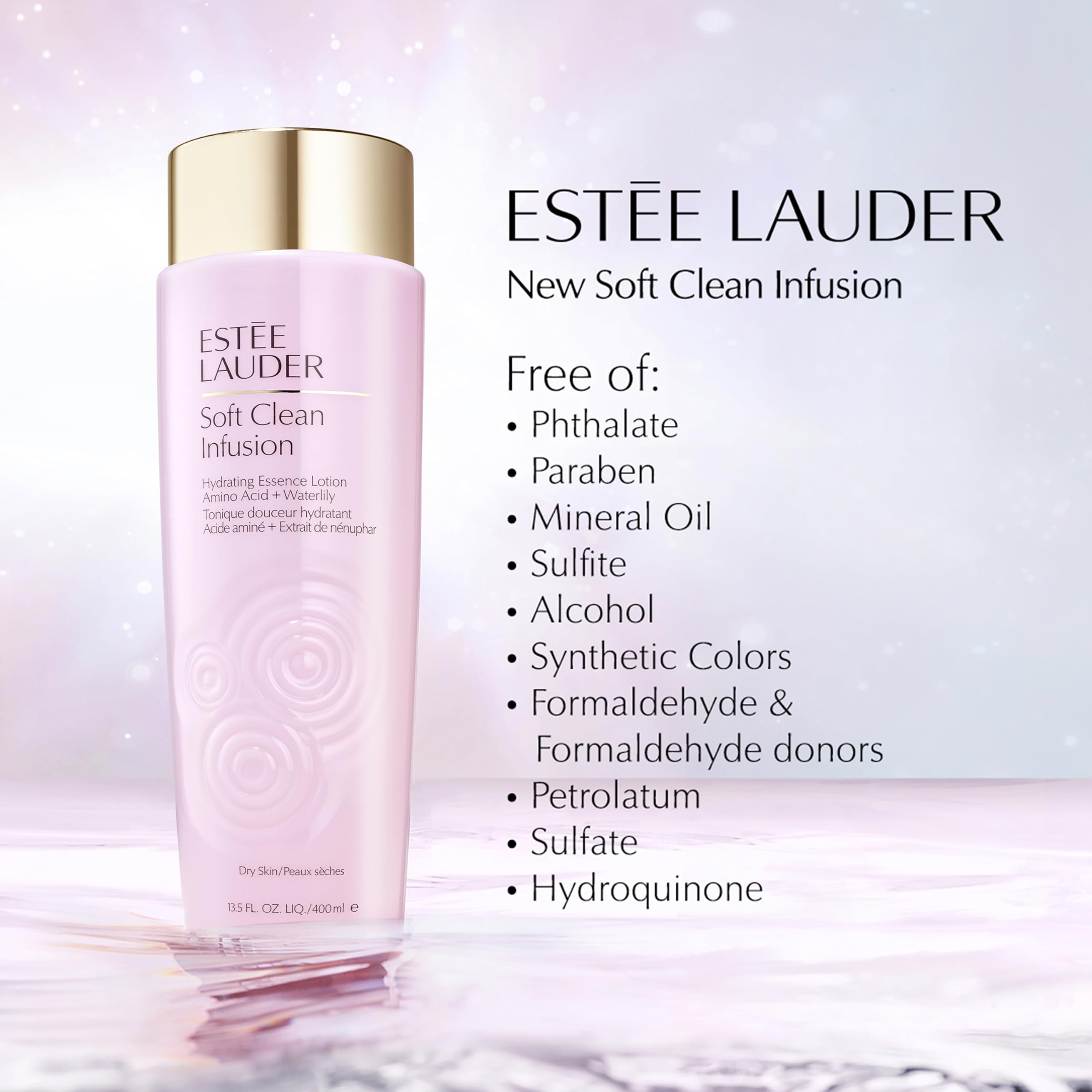 Estée Lauder in-hand application demonstrating quick absorption benefit
