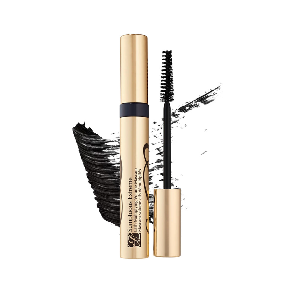Estée Lauder compact tube front view showing elegant packaging and brand prestige