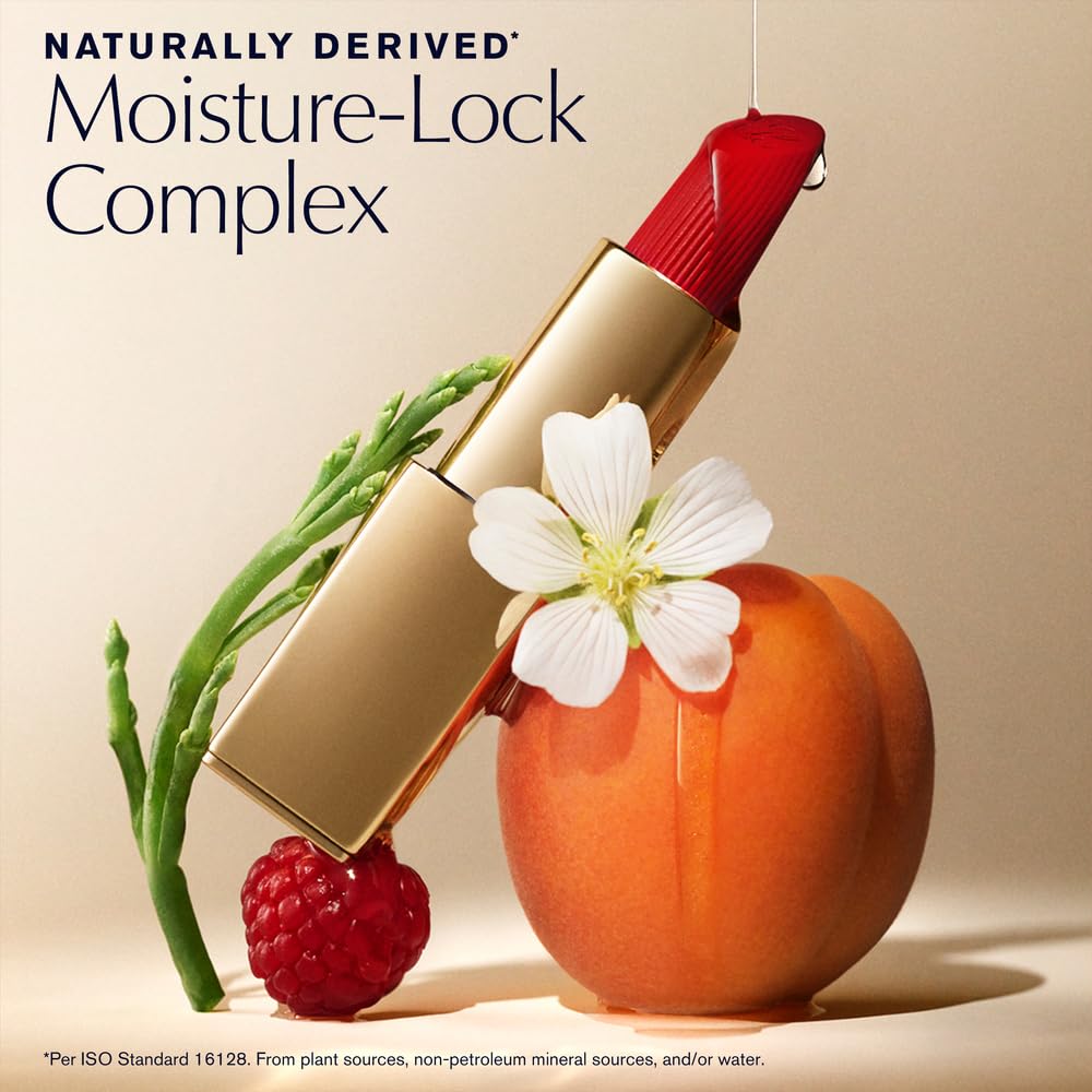 Estée Lauder lipstick bullet close-up showing shimmer texture and precise sculpting benefit