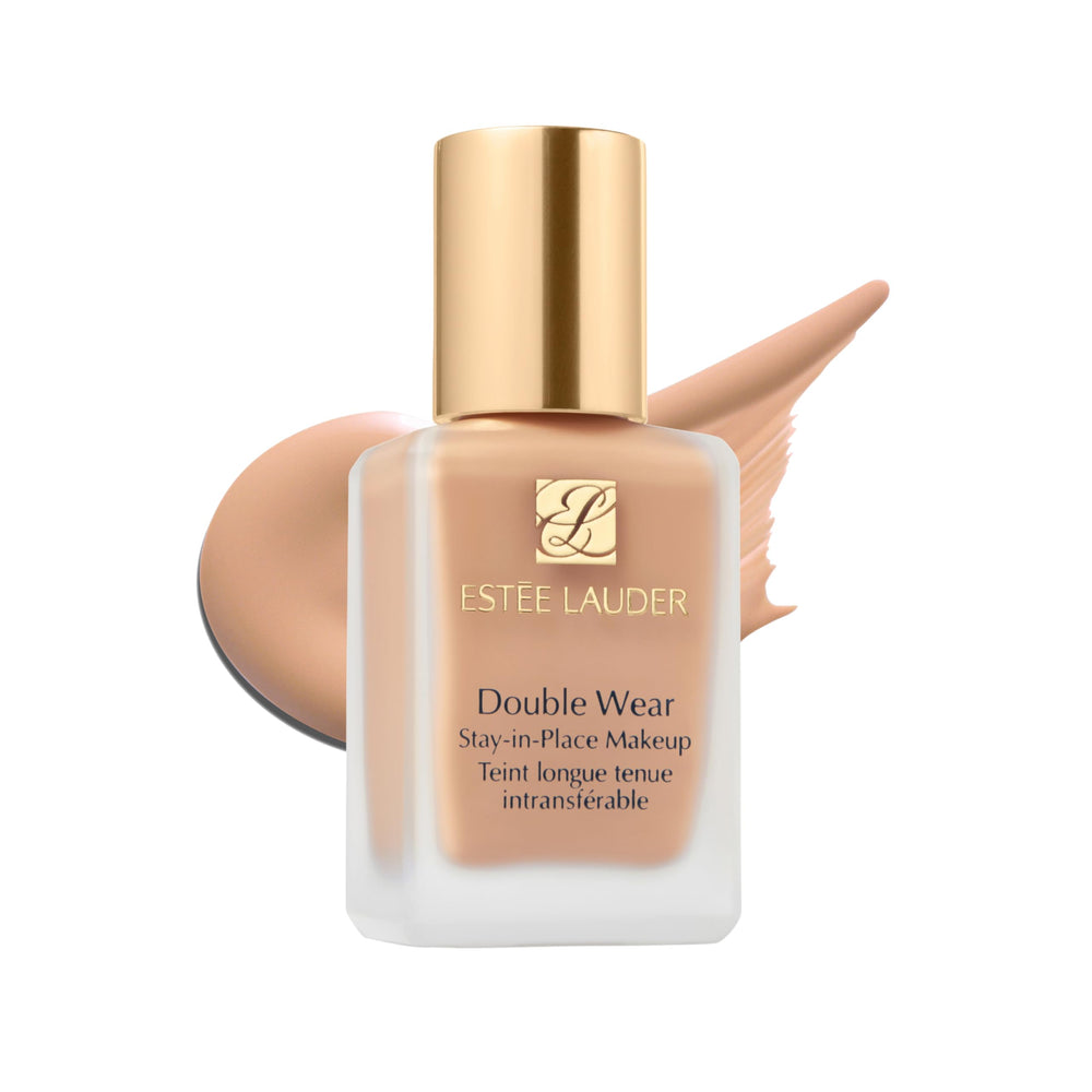 Estée Lauder front bottle showing branding and shade 1C0 Shell benefits long wear