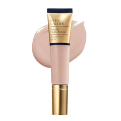 Estée Lauder front bottle showing label and pump for easy dispensing benefit