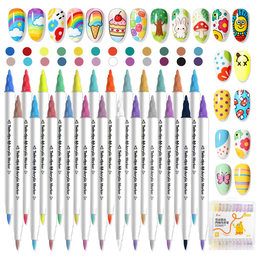 ESUOHYM front packaging showing 24 vibrant colors and included pens for selection benefit