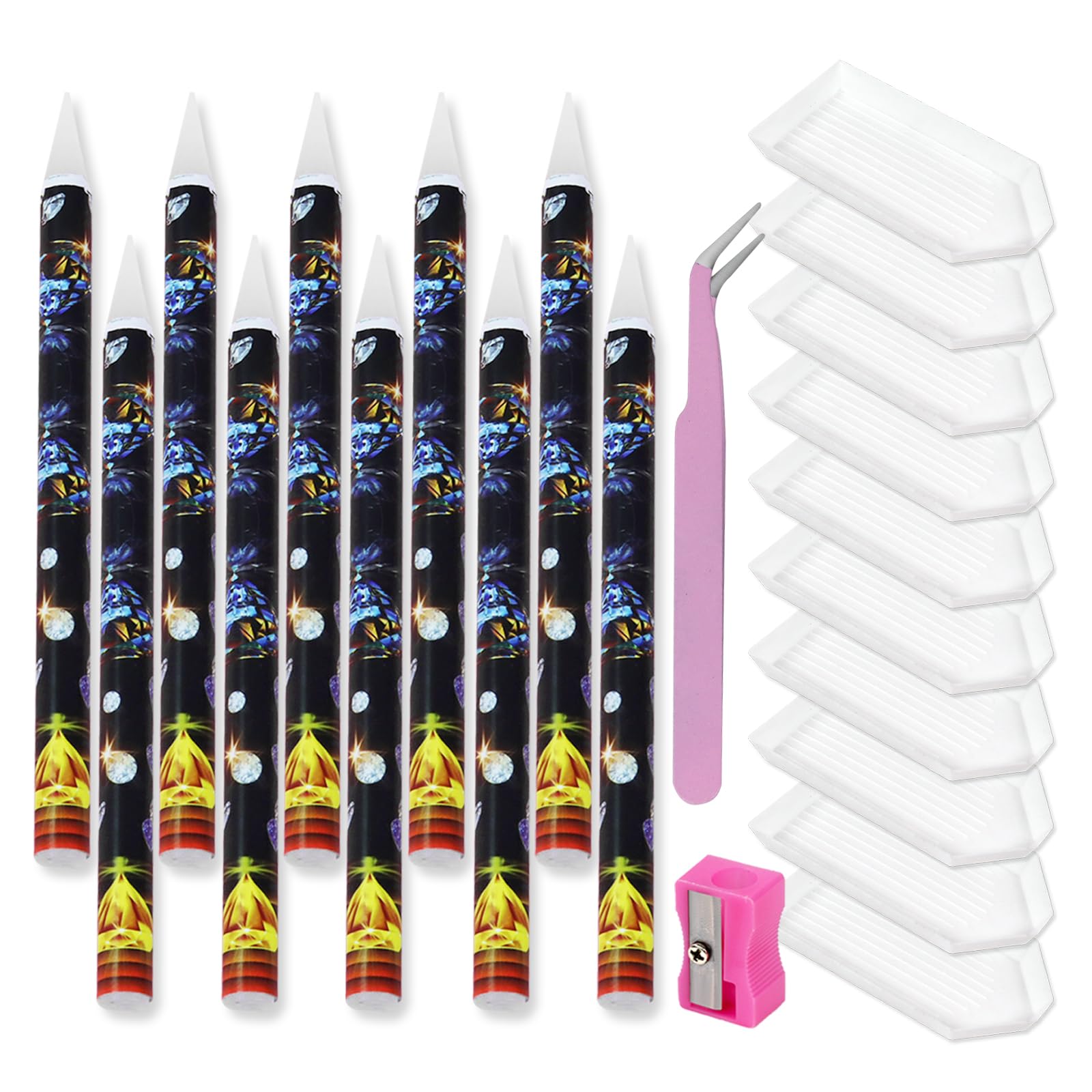 ESUOHYM front packaging showing full rhinestone tool kit for easy crafting