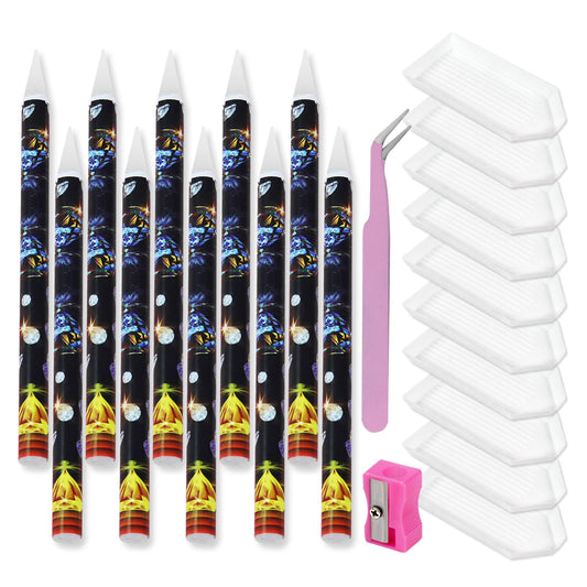 ESUOHYM front packaging showing full rhinestone tool kit for easy crafting