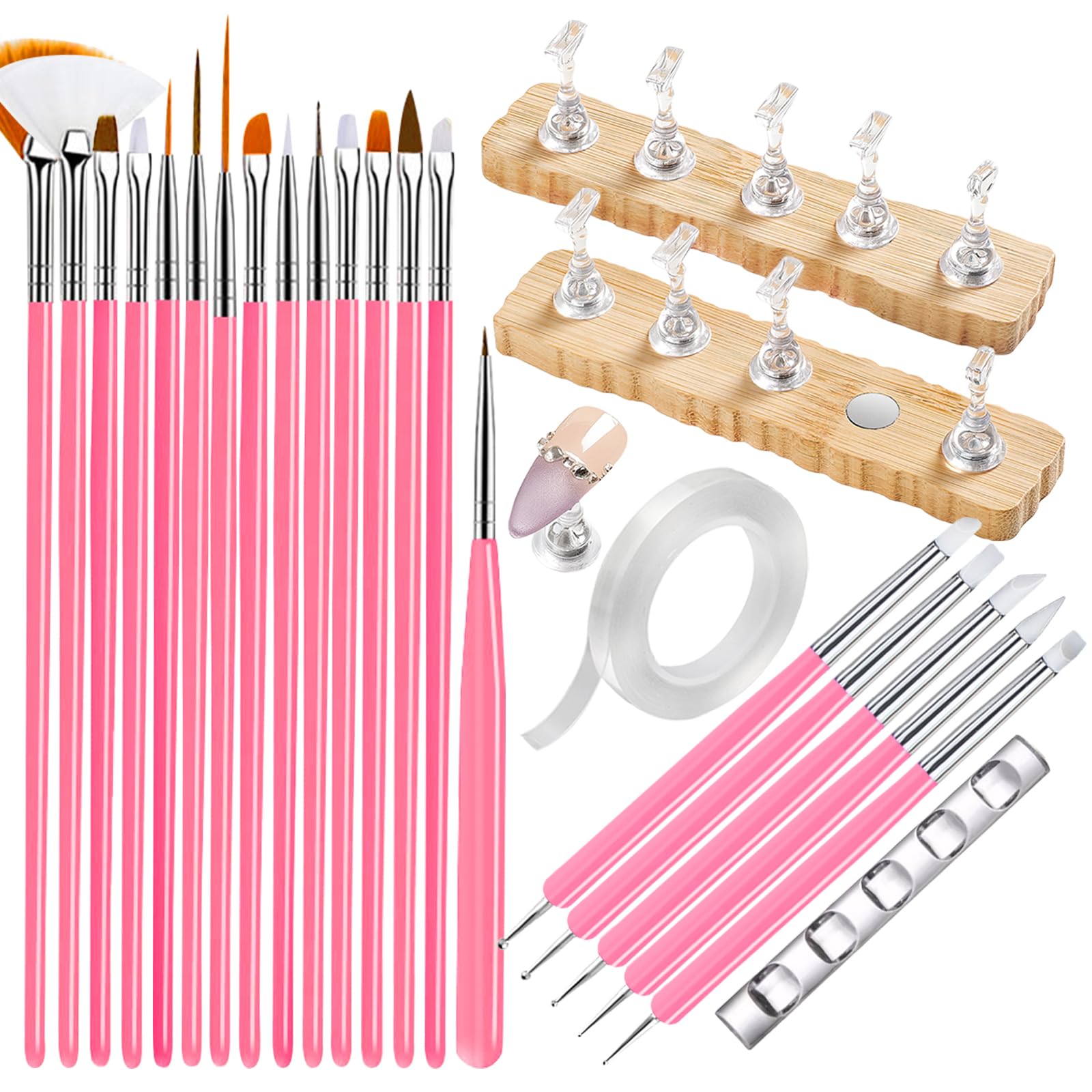 ESUOHYM front packaging showing full nail art kit and benefits