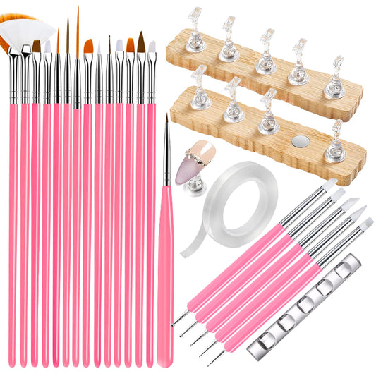 ESUOHYM front packaging showing full nail art kit and benefits