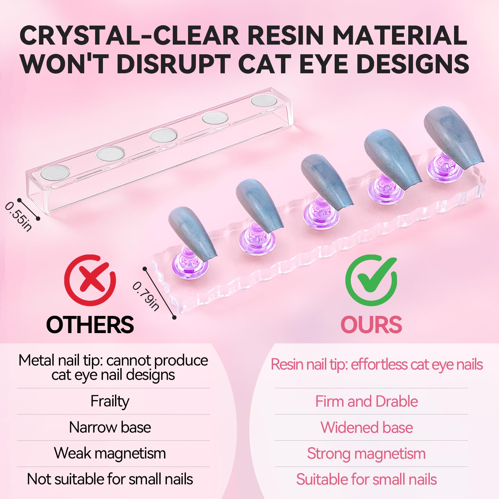 ESUOHYM iridescent gradient base reflecting light adds photo-ready polish