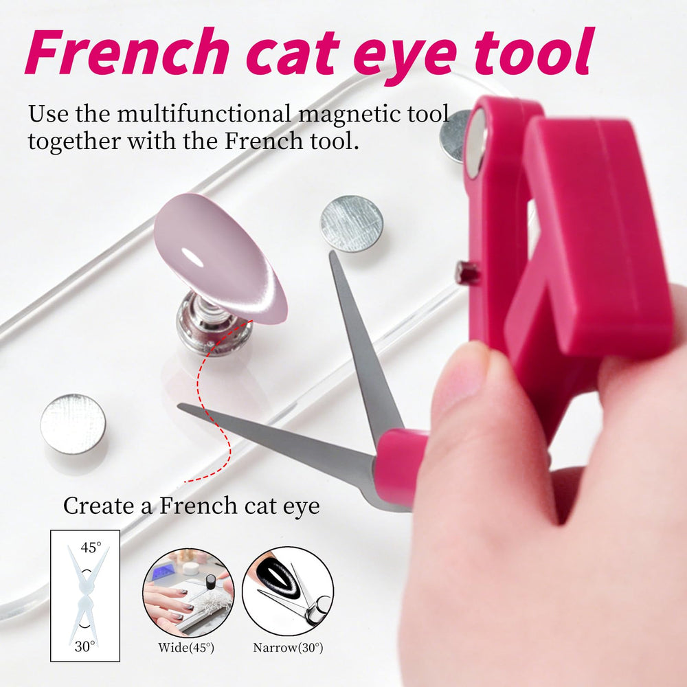 ESUOHYM magnet held above nail creating clean cat eye
