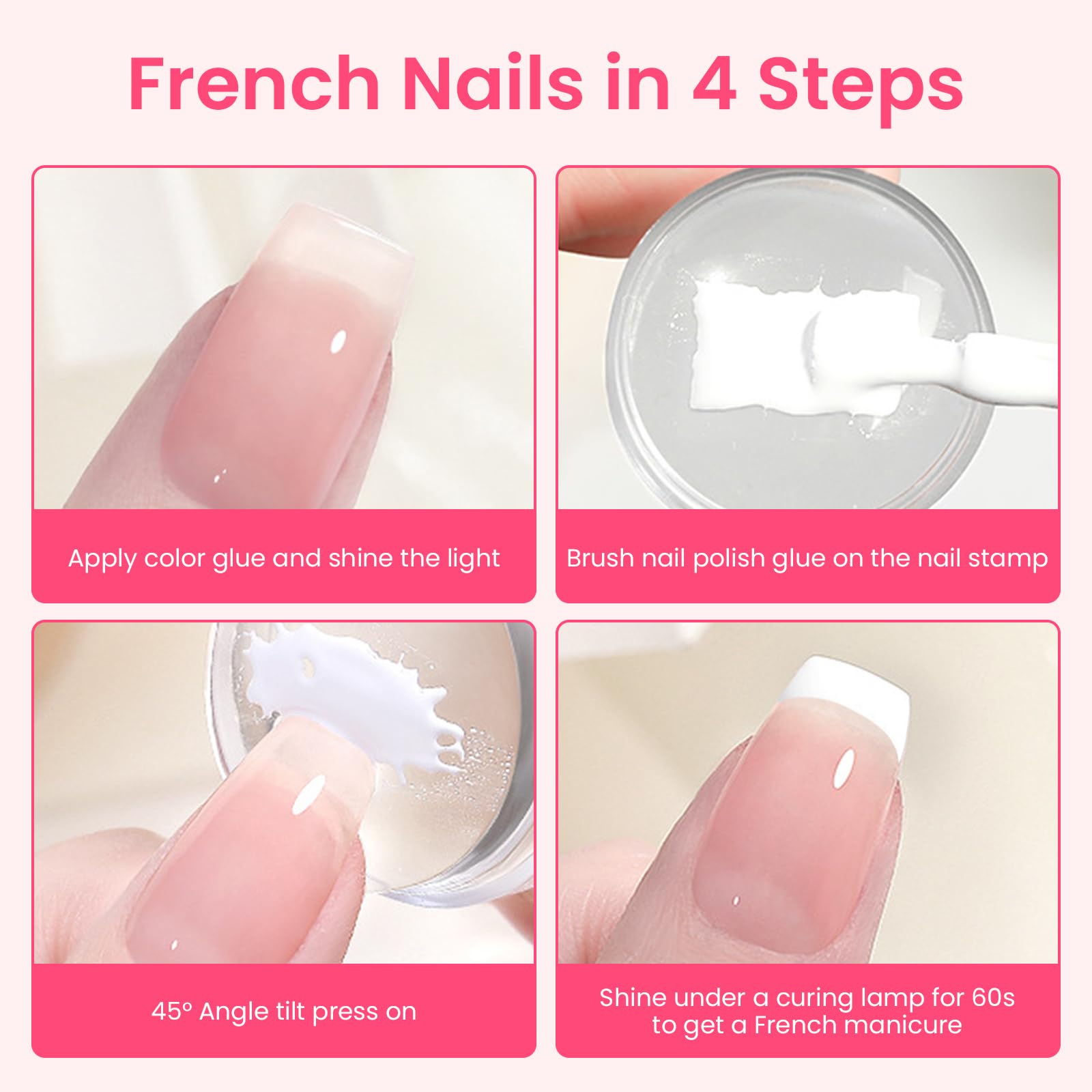 ESUOHYM short French tip stamp profile demonstrating shaped edge for crisp tip lines