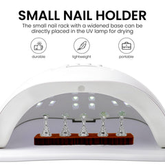 ESUOHYM staged display of finished press-on nails showing attractive presentation benefit