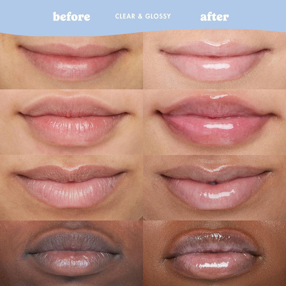 ESW Beauty gloss applied on lips in natural light for instant shine and hydration