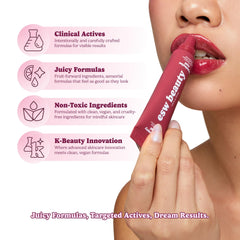 ESW Beauty lip treatment layered under lipstick for added hydration