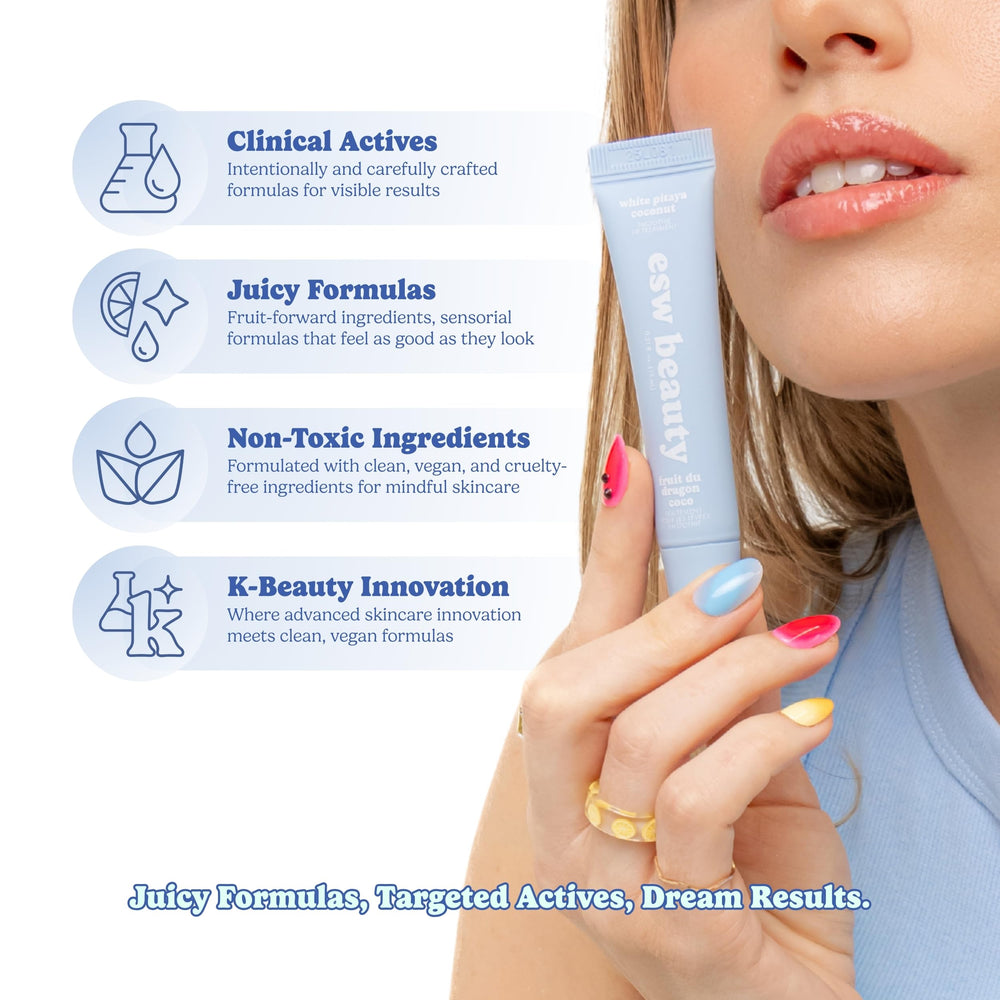 ESW Beauty on bedside table showing overnight use for deep lip nourishment