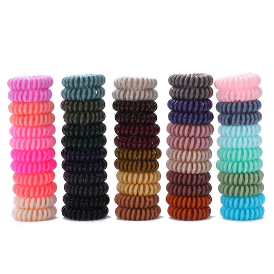 ETANEAR front packaging showing 60 spiral hair ties and color variety for convenience
