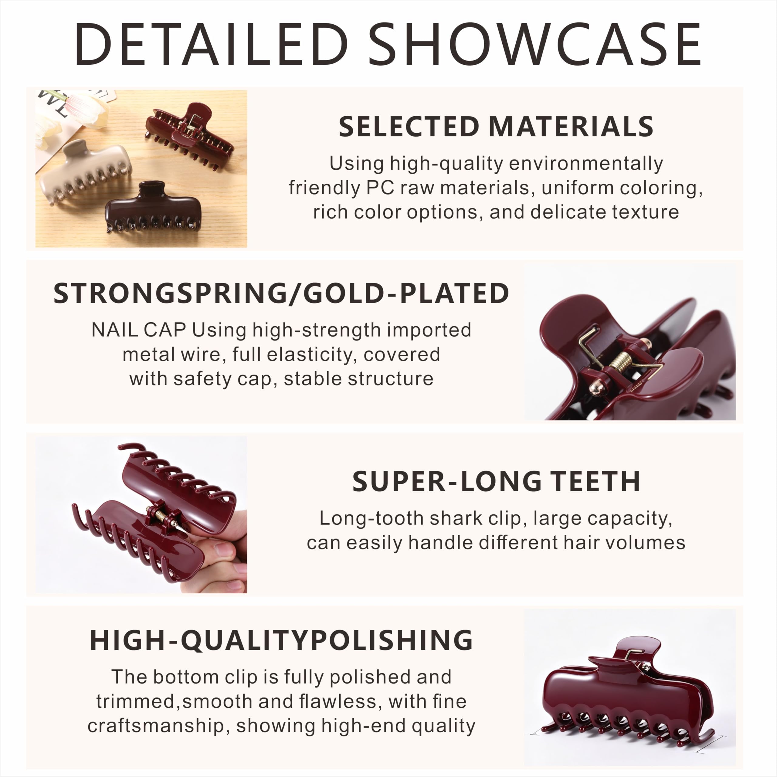ETANEAR close-up of reinforced metal spring and interlocking teeth for secure hold