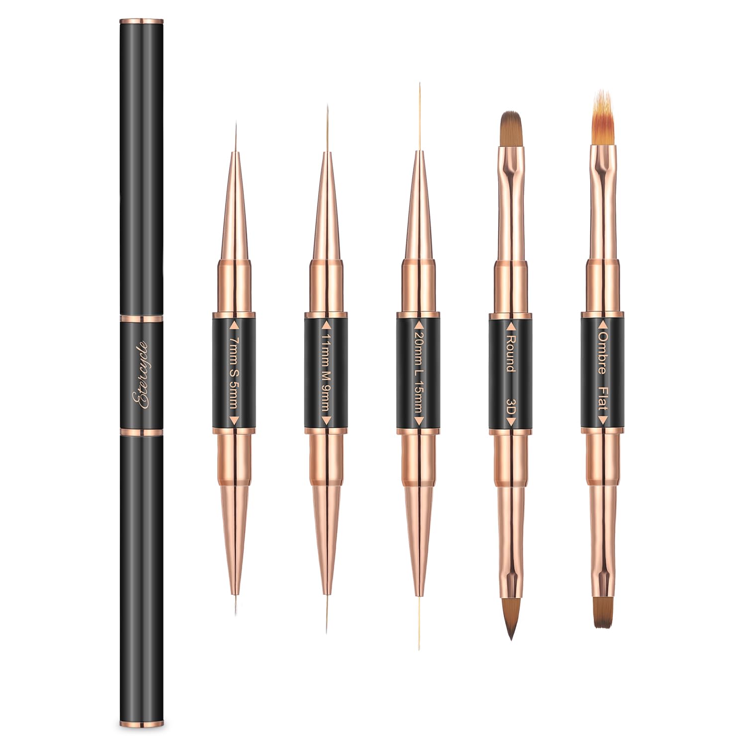 Etercycle front view of double-ended pens showing compact design and portability
