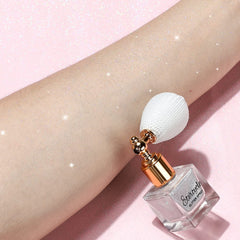 Etercycle shimmer on forearm showing even gold sparkle and smooth finish
