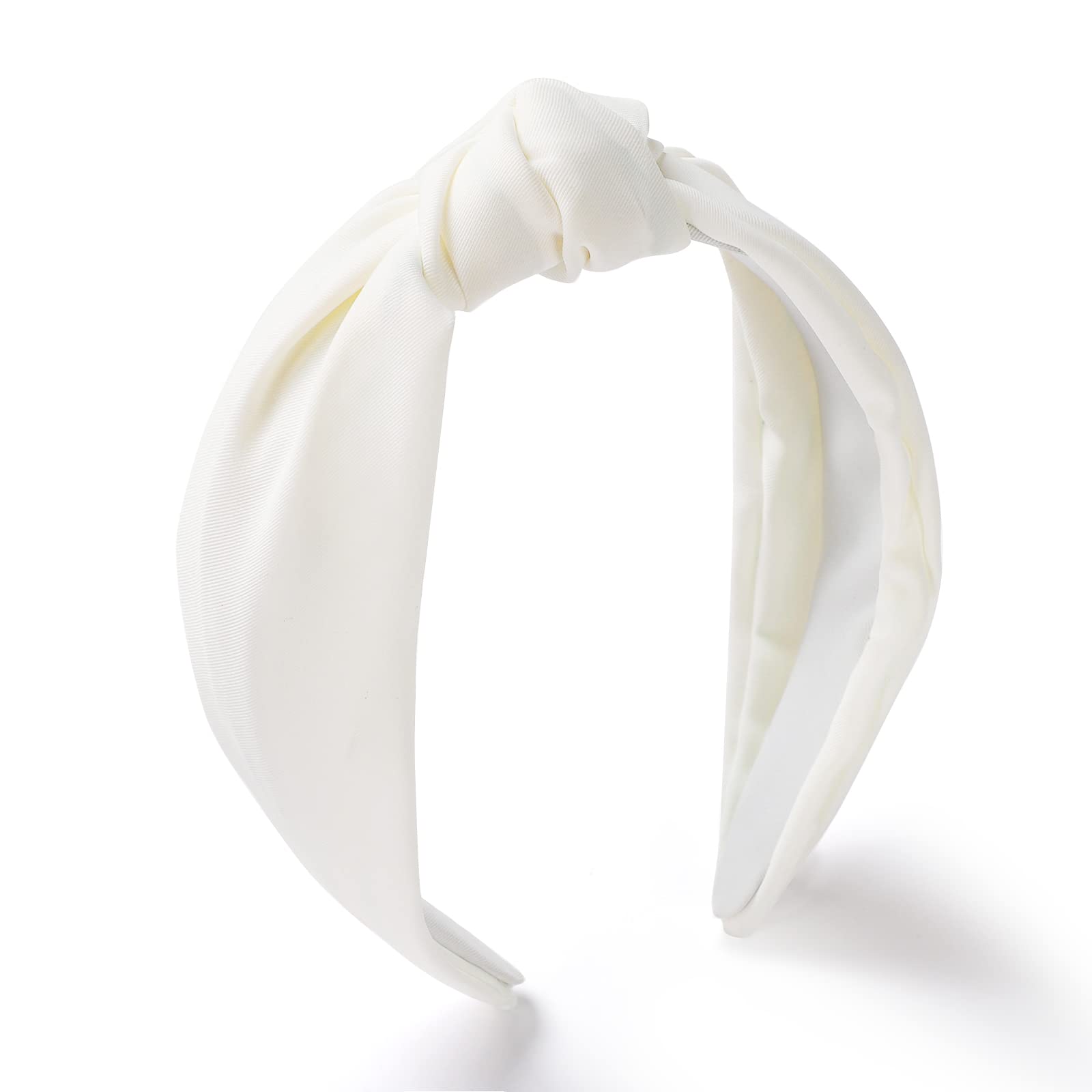 Etercycle front view of white headband showing full shape and clean finish benefit