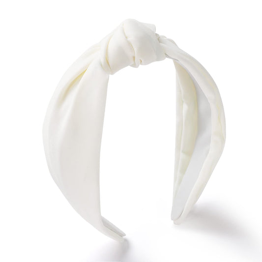 Etercycle front view of white headband showing full shape and clean finish benefit