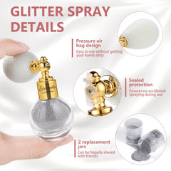 Etercycle glitter on model shoulder and cheek adding eye-catching shimmer