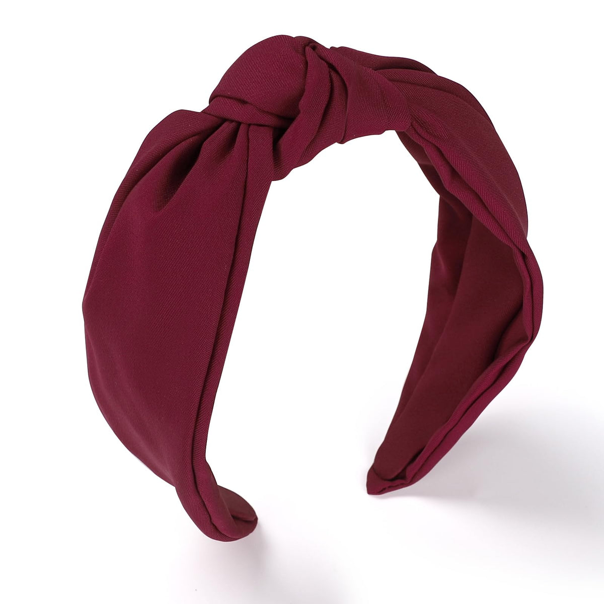 Etercycle wine red headband front view showing sleek fit and stylish color