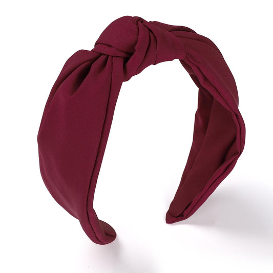 Etercycle wine red headband front view showing sleek fit and stylish color