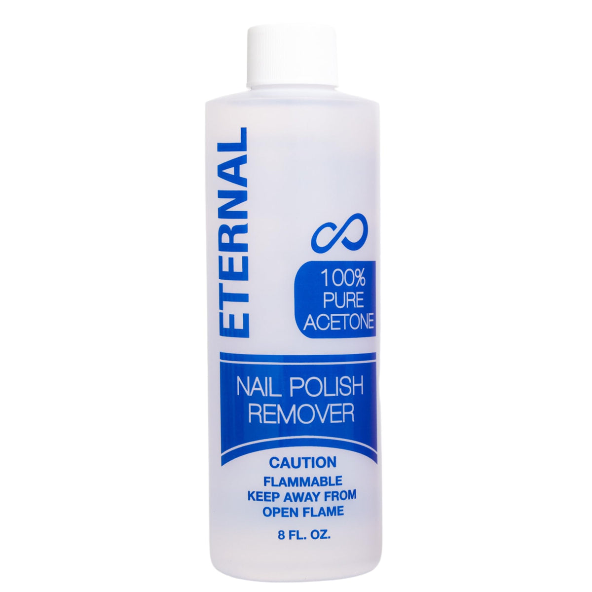 Eternal bottle front view showing label and capacity, professional strength