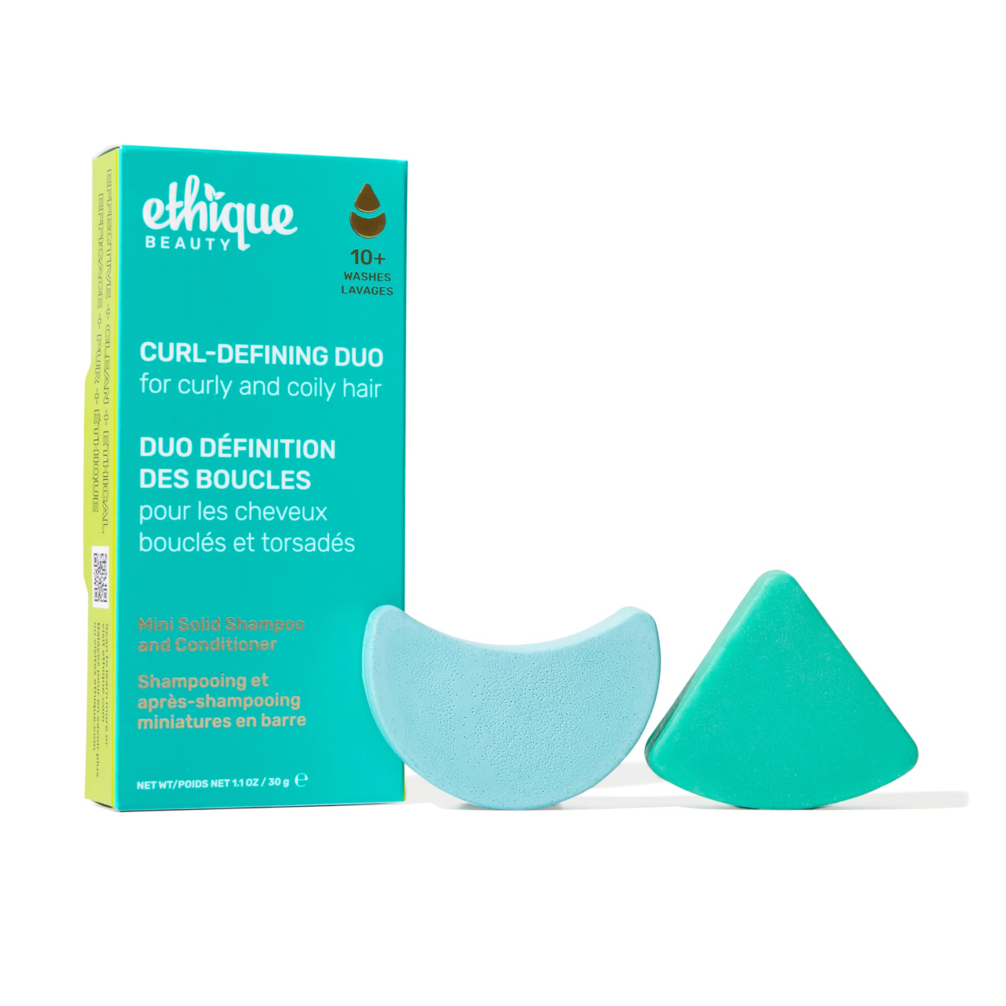 Ethique mini duo front packaging showing compact travel-ready bars and benefits