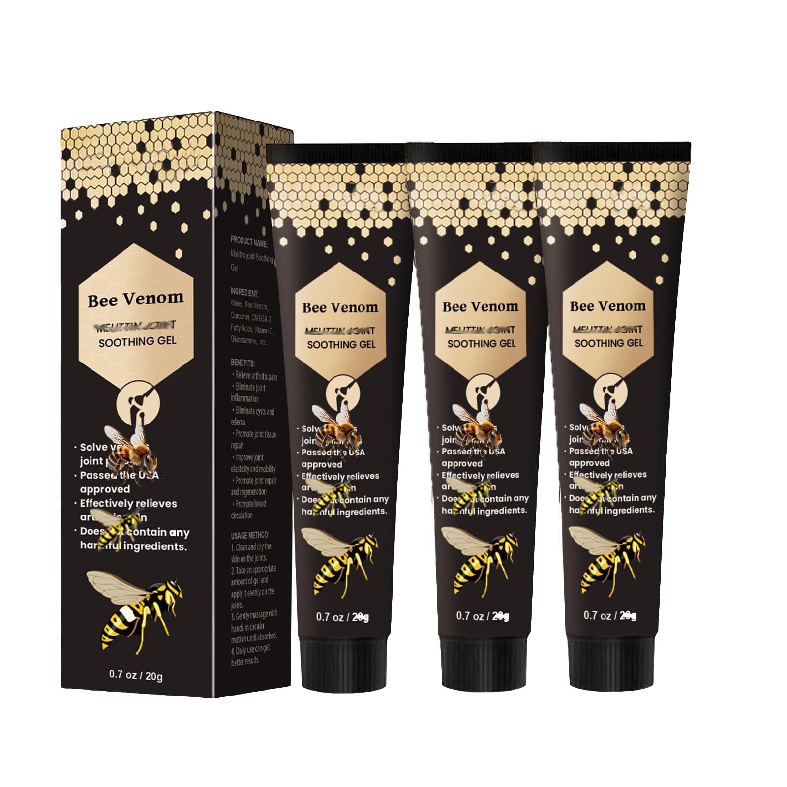 ETUIH front packaging showing three tubes for easy storage and portability benefit
