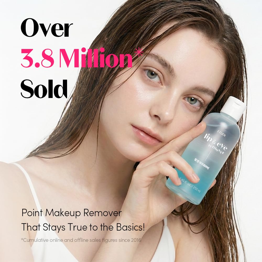 ETUDE pad soaked with remover demonstrating gentle application benefit