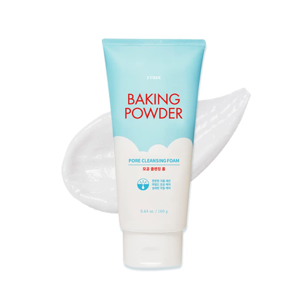 ETUDE front packaging showing baking powder cleanser and product benefit