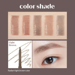 ETUDE textured pencil strokes showing natural blending and buildable color benefit