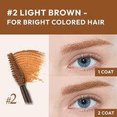 ETUDE on model profile with shaped, softly glossy brows for everyday wear