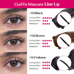 ETUDE mascara swiped on lashes gives visible volume and separation
