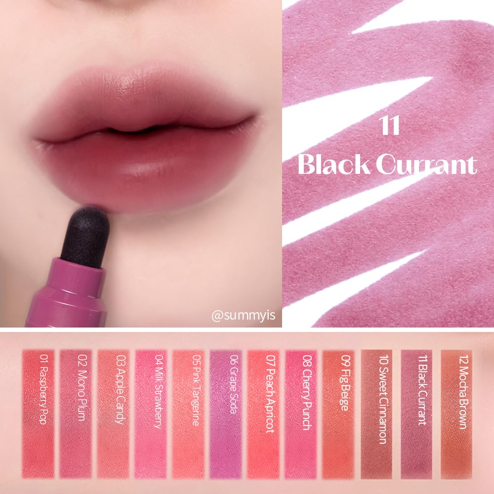ETUDE applicator tip close-up showing rounded marker for precise lip definition