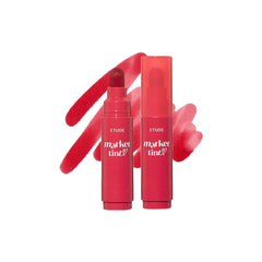 ETUDE front packaging of marker tint showing raspberry pop and portability benefit