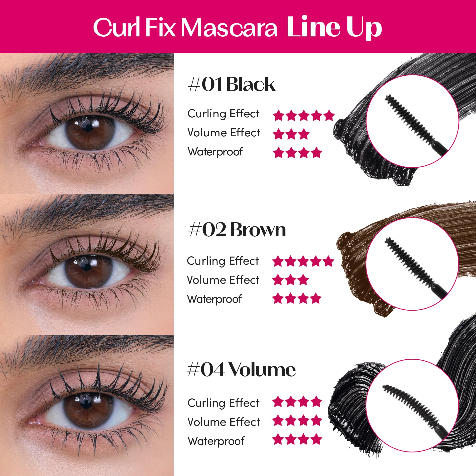 ETUDE dense bristles detail illustrating volume build and even coating
