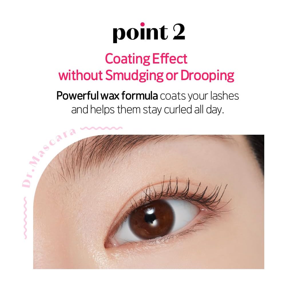 ETUDE Dr. Mascara Fixer placed on shelf showing daily-use convenience