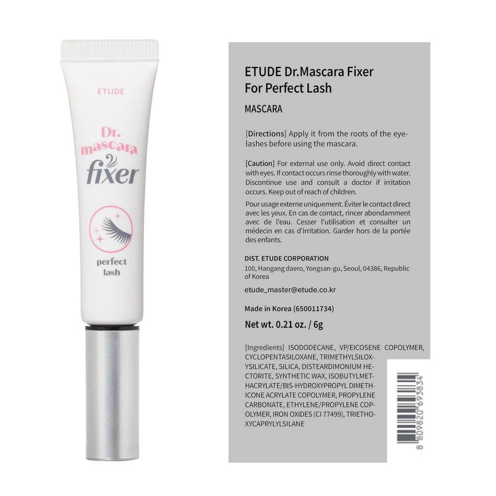 ETUDE Dr. Mascara Fixer next to coin for size comparison showing compactness benefit